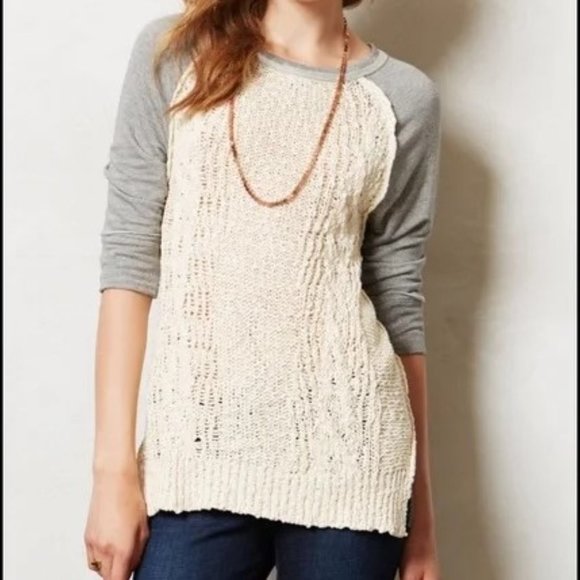 Anthropologie Sweaters - Anthropologie Park Knit Dolan Cable Sweater Top L